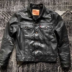 Levi’s Leather Lambskin Trucker Jacket Coat